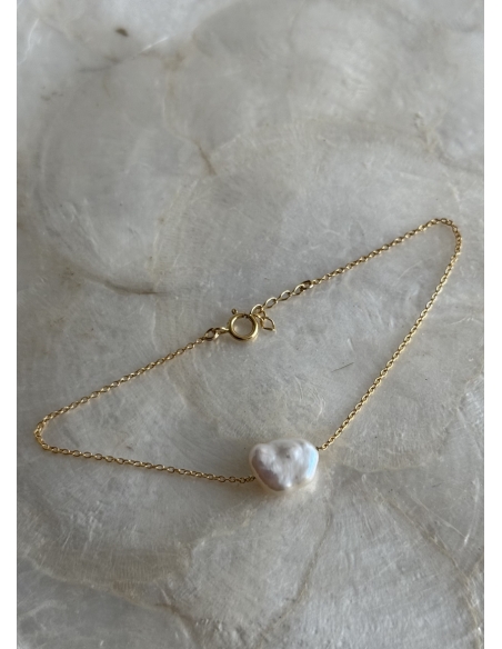 Bracelet mariage "Alva" simple avec perle eau douce