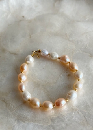 Bracelet mariage "Aurore" avec perles d'eau douce 2