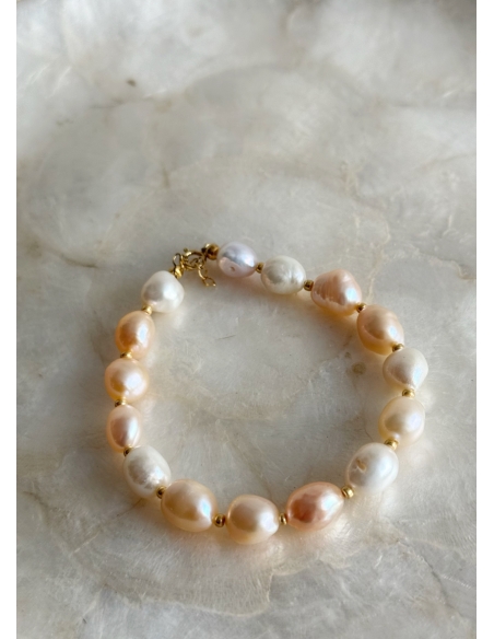 Bracelet mariage "Aurore" avec perles d'eau douce