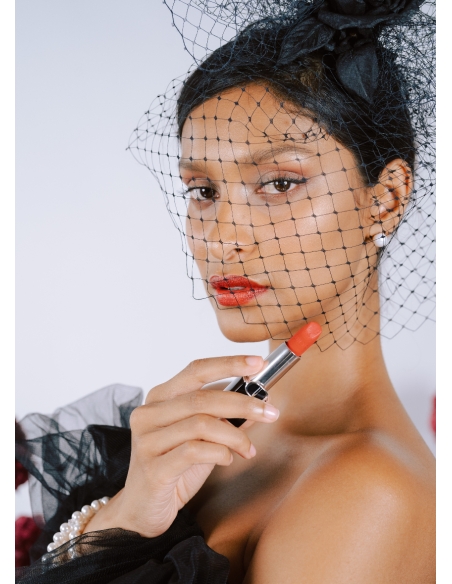 Voilette mariée ou soirée "Camilla" noire avec fleurs de soie