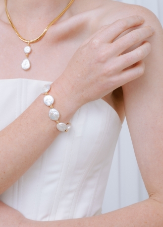 Garance Bracelet pour mariée avec perles d'eau douce