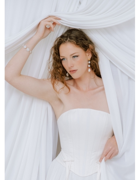 Garance Bracelet pour mariée avec perles d'eau douce