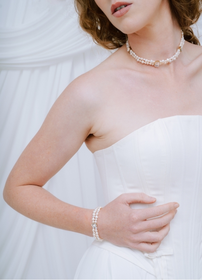 "Isaure" Collier choker pour mariée...