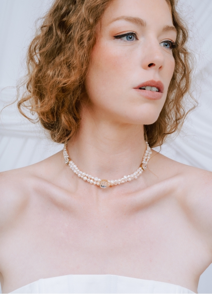 "Isaure" Collier choker pour mariée...