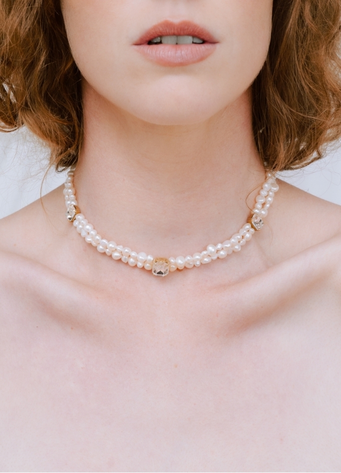 "Isaure" Collier choker pour mariée...
