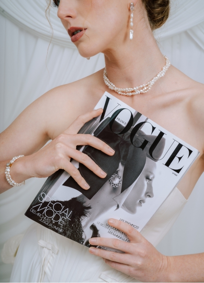 Bracelet mariage "Isaure" avec perles...