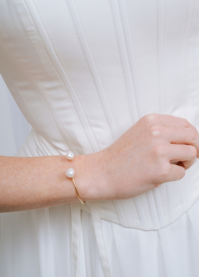 Bracelet mariage "Charline" jonc avec...