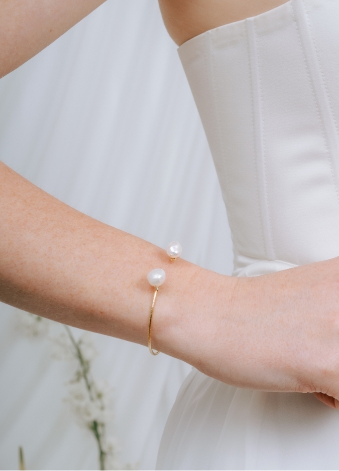 Bracelet mariage "Charline" jonc avec...