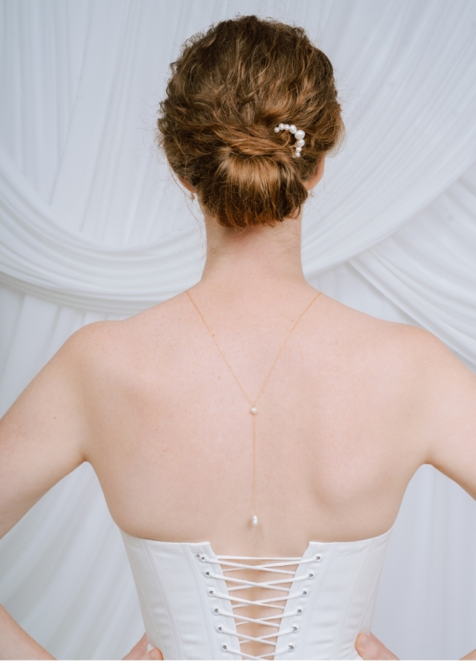 Peigne mariée moderne "Charline" avec...