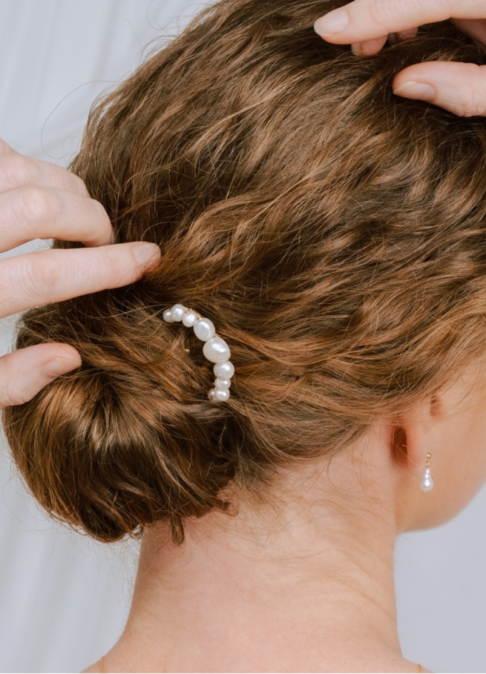 Peigne mariée moderne "Charline" avec...