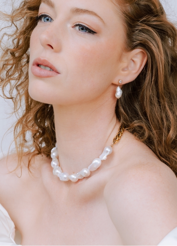 "Brune" Collier mariage choker...