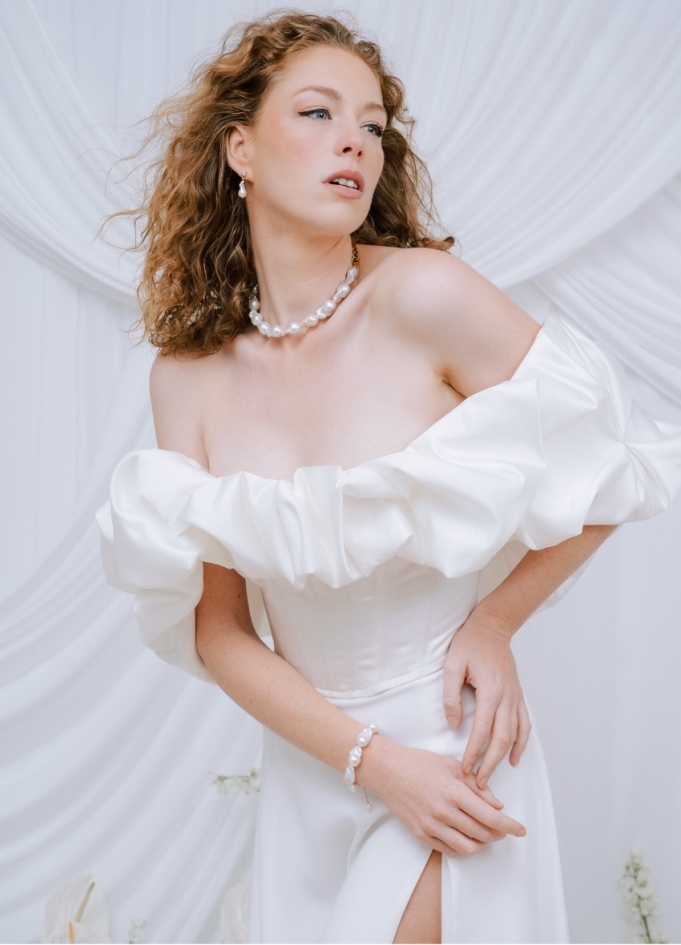 "Brune" Collier mariage choker...