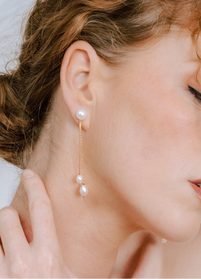 Boucles d'oreilles mariée "Eva"...