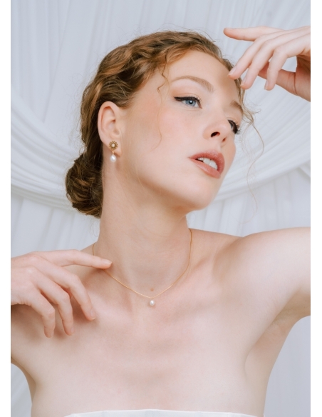 Boucles d'oreilles mariée "Charlotte" au charme ethnique