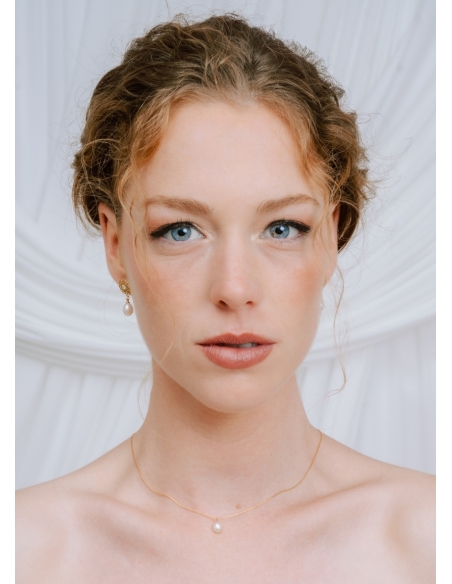 Boucles d'oreilles mariée "Charlotte" au charme ethnique