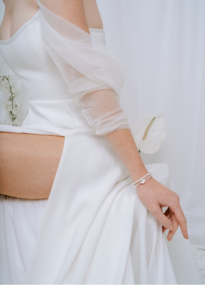 Bracelet mariage "Alicia" avec perles...