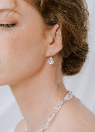Boucles d'oreilles mariée "Alicia" au charme moderne et chic