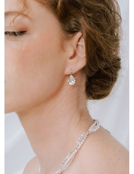 Boucles d'oreilles mariée "Alicia" au charme moderne et chic
