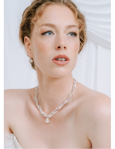 Boucles d'oreilles mariée "Alicia" au charme moderne et chic