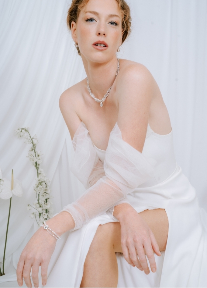 Boucles d'oreilles mariée "Alicia" au...