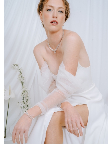 Boucles d'oreilles mariée "Alicia" au charme moderne et chic