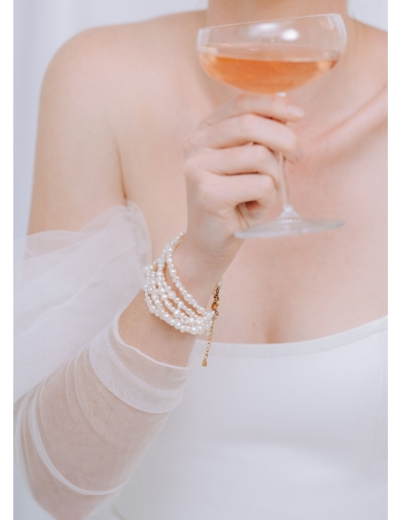 "Faustine" Collier choker en perles d'eau douce