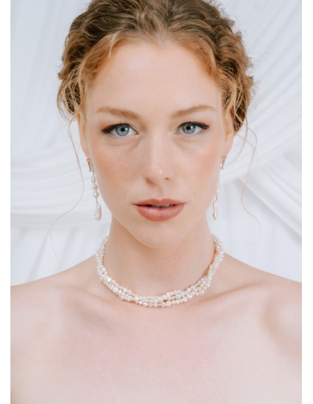 "Faustine" Collier choker en perles d'eau douce