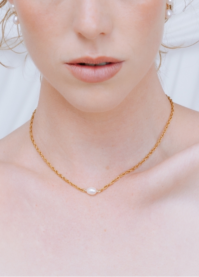 "Appoline" collier de mariée avec...