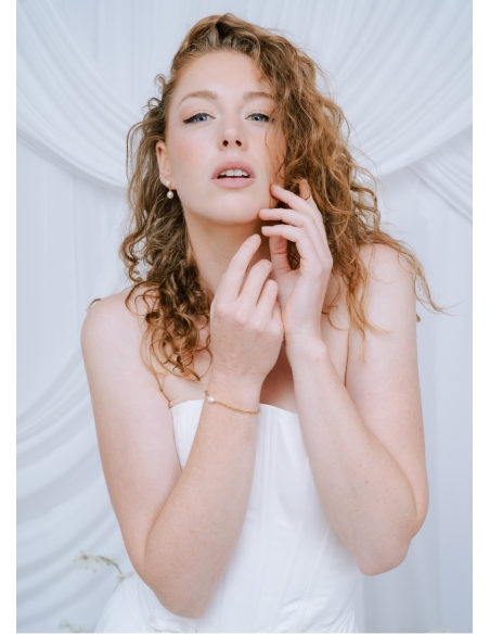 Bracelet mariage "Appoline" simple avec perle eau douce