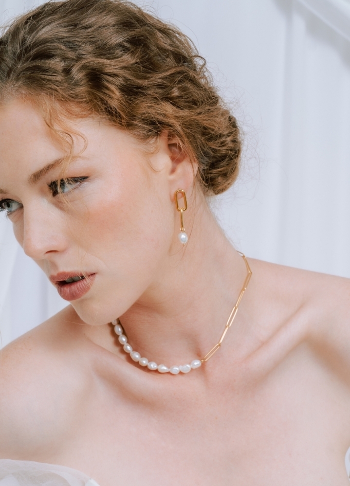 Boucles d'oreilles mariée "Andrea"...