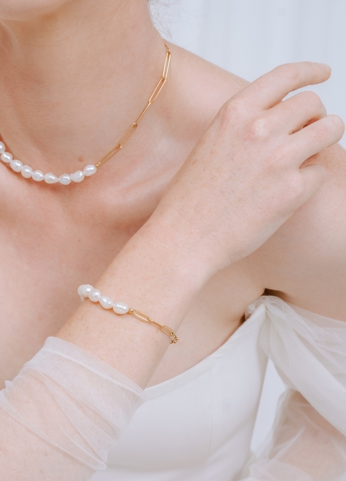 Bracelet mariage "Andrea" chaine...