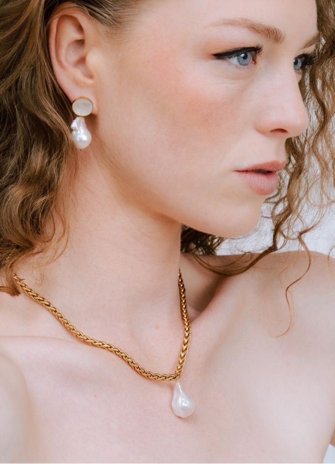 "Cloé" collier de mariée moderne avec...