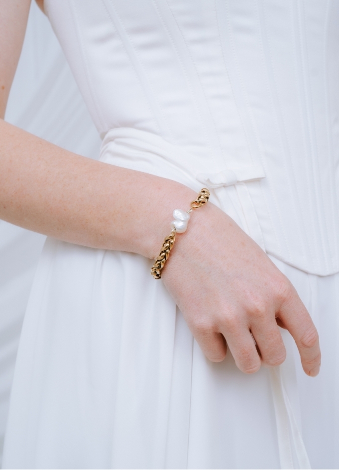 Bracelet mariage "Cloé" moderne avec...