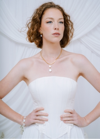 "Calista" collier de mariée avec pendentif perle eau... 2