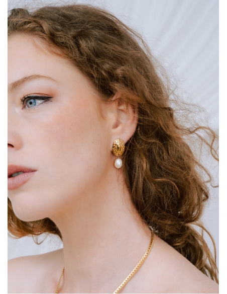 Boucles d'oreilles mariée "Calista" au charme moderne et chic