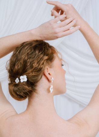 Duo de pics à chignon "Adélie" pour votre chignon de mariée 2