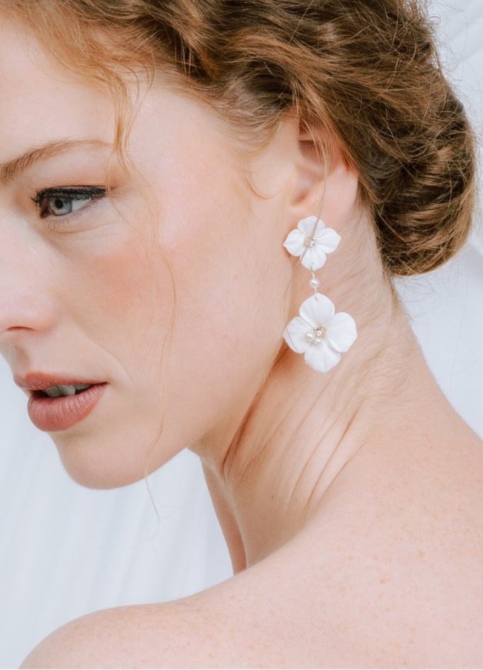 Boucles d'oreilles mariée "Adélie"...