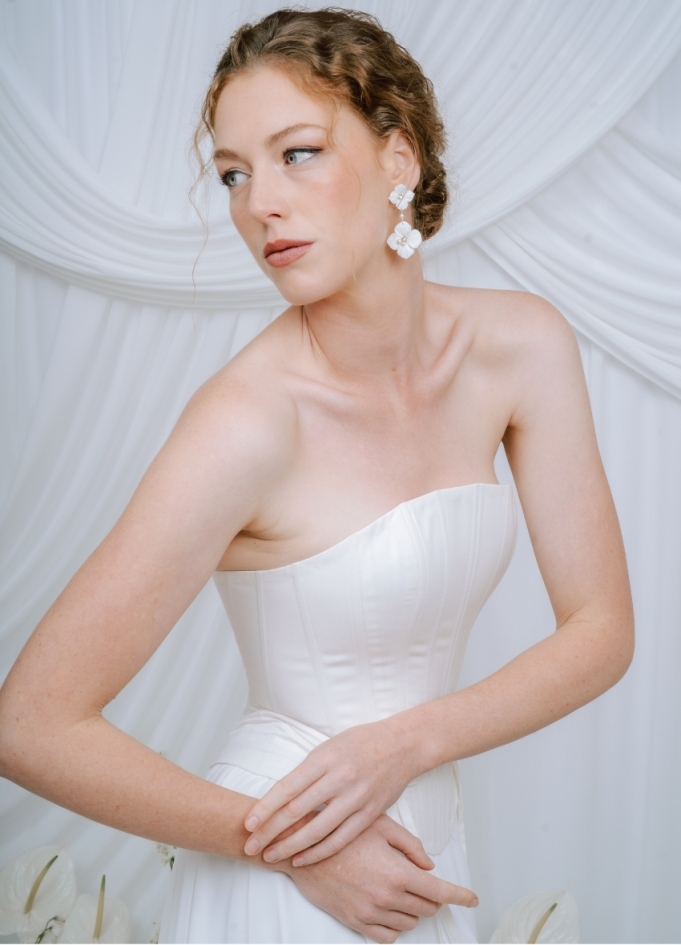 Boucles d'oreilles mariée "Adélie"...