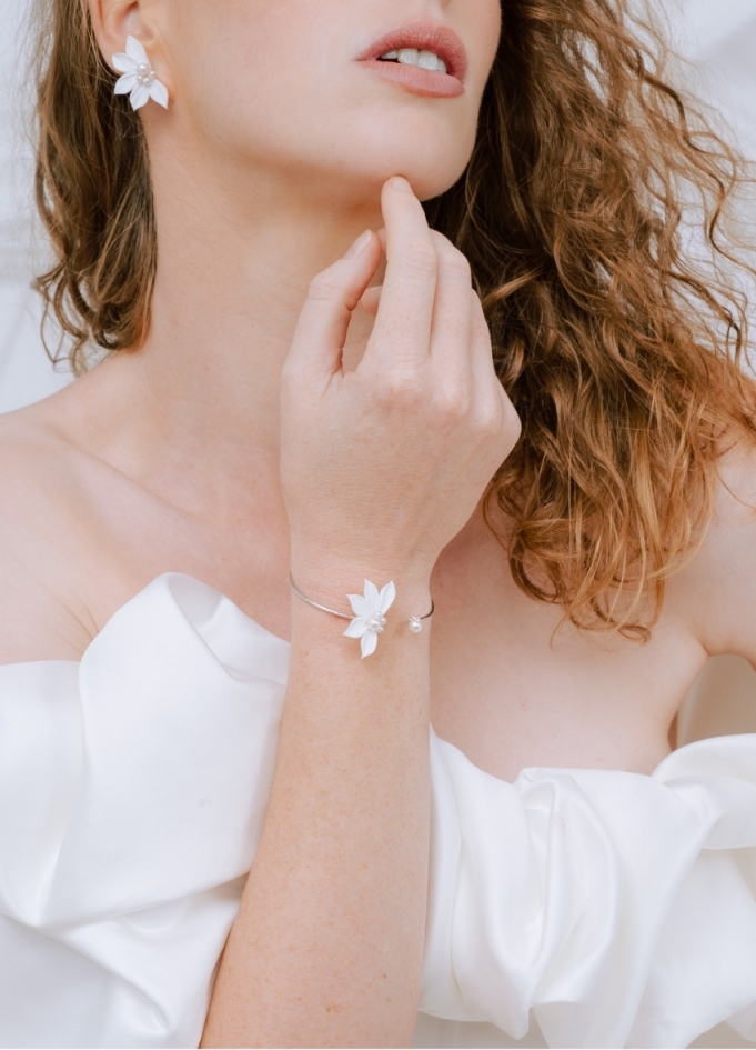 Bracelet mariage "Livia" jonc avec...