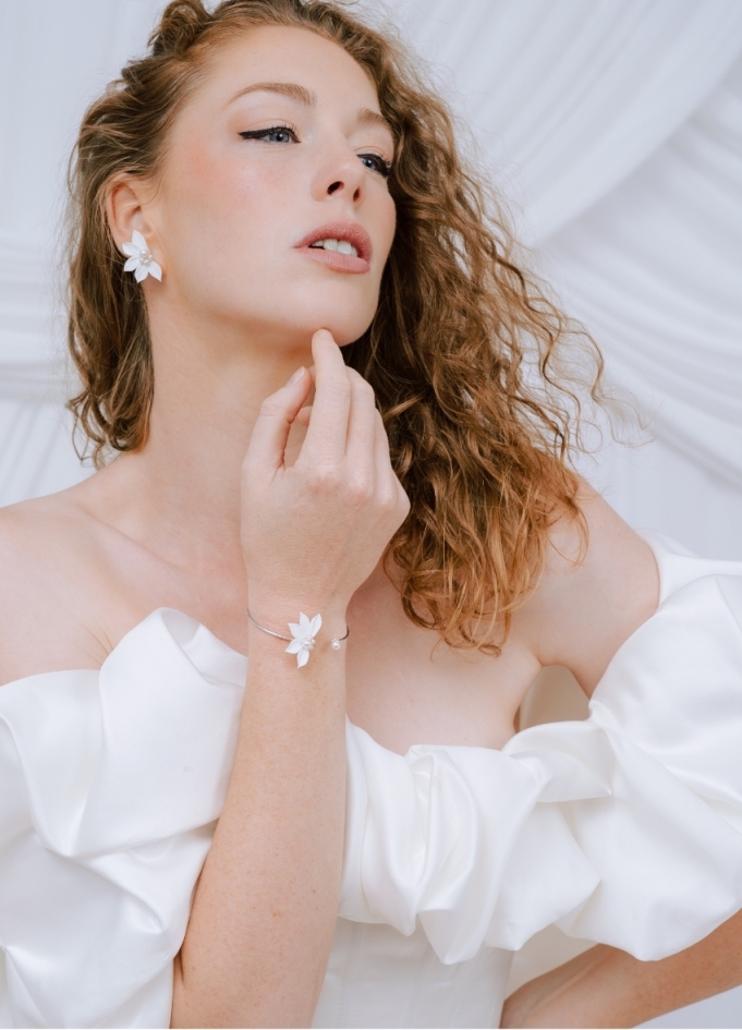 Bracelet mariage "Livia" jonc avec...