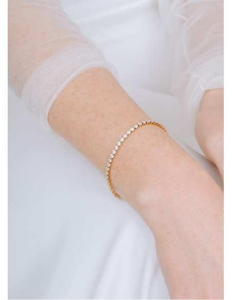 Bracelet mariage "Raphaelle" simple en cristal