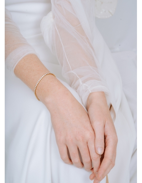 Bracelet mariage "Raphaelle" simple en cristal