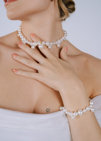 Bracelet mariage "Maria" avec perles nacrées 2