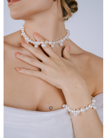 Bracelet mariage "Maria" avec perles nacrées
