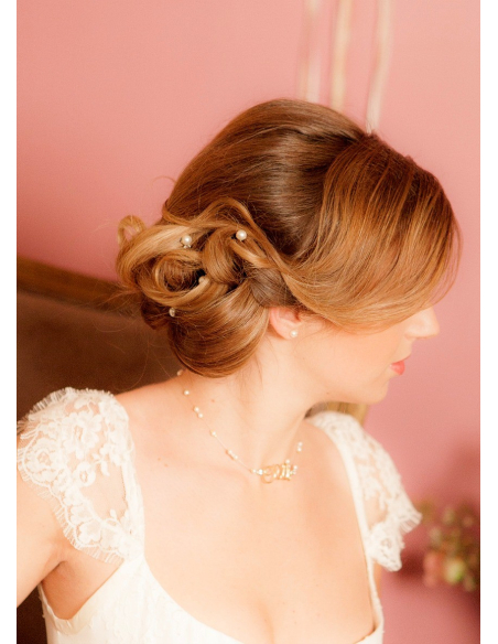 Lot de 5 Pics à chignon "Perles" pour votre chignon de mariée