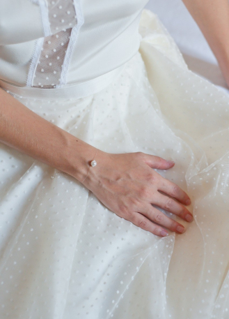 Bracelet mariage "Perle" simple avec perle nacrée