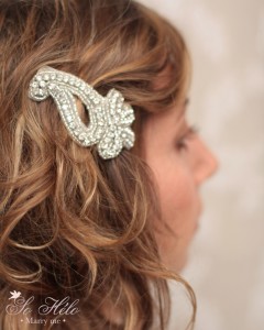 accessoire cheveux pour mariée Rétro en cristal