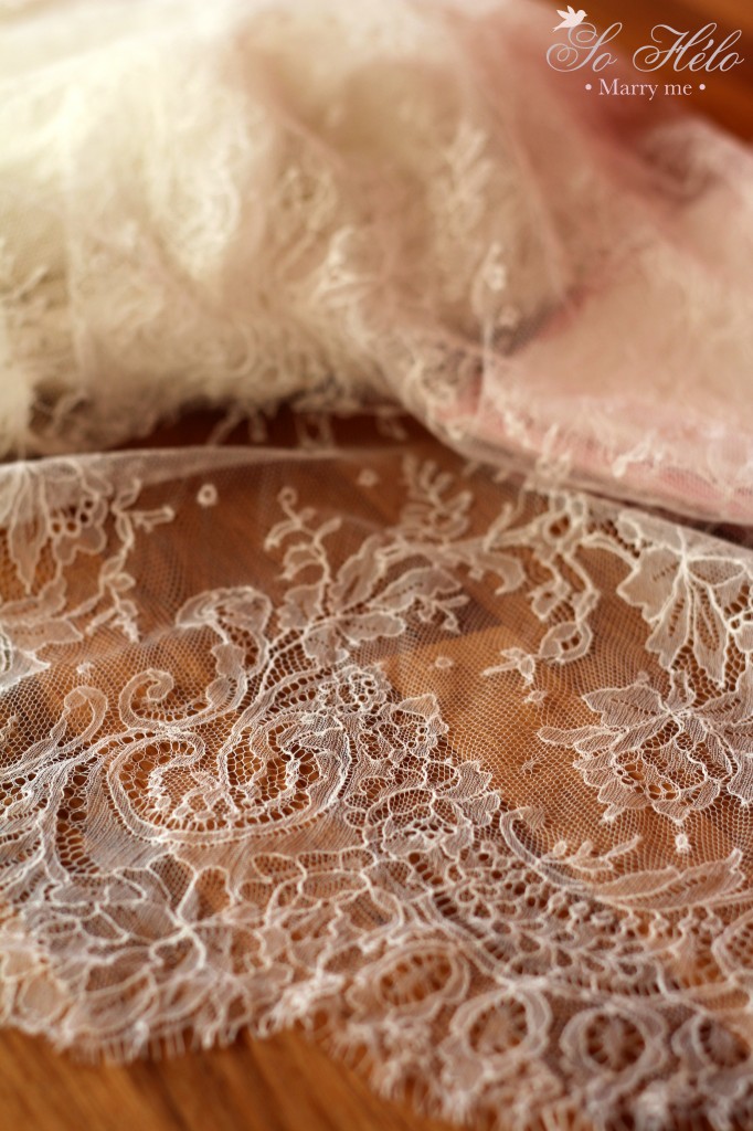 dentelle pour bonnet de mariée bohème à fleurs