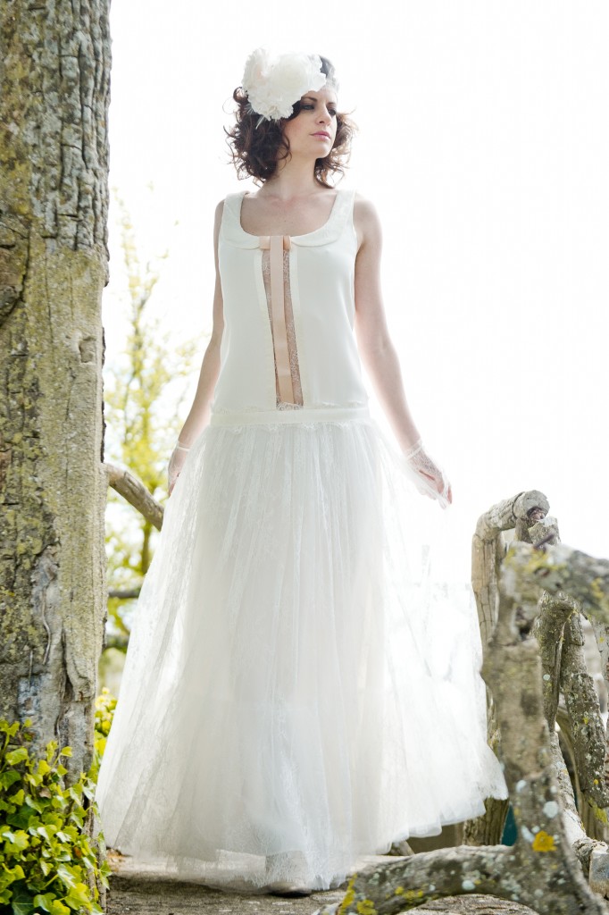 robe de mariée sur-mesure col claudine