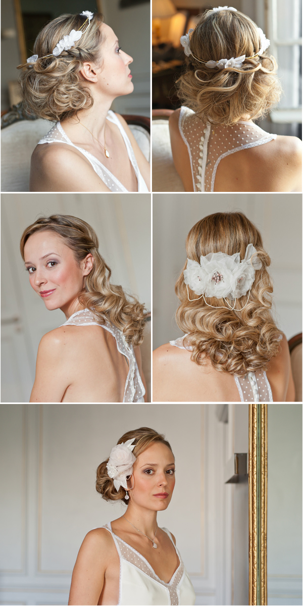 chignon Coiffure mariée rétro bohème chic